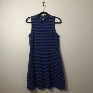 Mock Neck A-line Dress